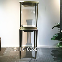 Stainless steel square window cabinet High cabinet Glass cabinet Necklace jewelry Jewelry display cabinet Boutique cabinet Independent cabinet Display cabinet