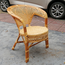Real Rattan Dining Chair Casual Handmade Indonesian Rattan Office Chair Home Dining Chair Balcony Chair Computer Chair Summer Cool Chair