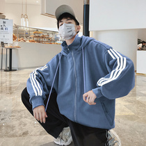 Port Wind chic thin section Lianhood male bf loose student movement Leisure 100 hitch for Korean version Trend lovers jacket