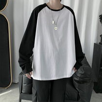 Boys spring and autumn round neck Long sleeves T-shirt Tide Cards Tide ins Hong Kong Wind Jersey Bottom of the Riding Ultraphne ceccelae