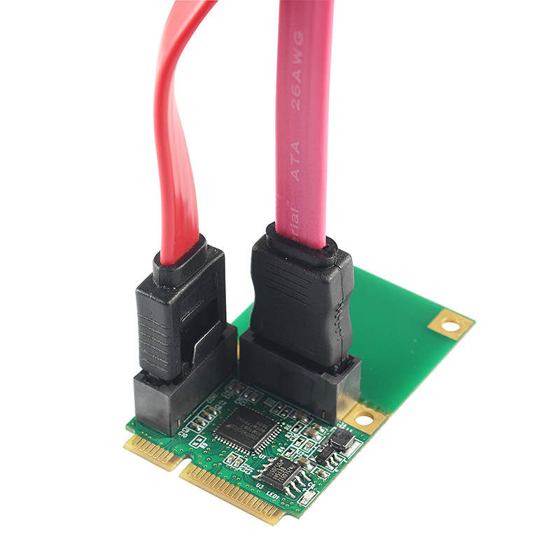 linkreal minipcie to sata3 2-port 6g expansion card asmedia1061 hot plug