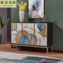 Light Luxury American dining side entrance cabinet Shoe cabinet Storage storage Wall side cabinet Door-to-door decorative cabinet