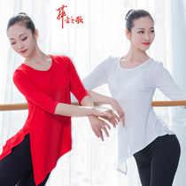 Dancers song dance practice clothing modern dance suit womens diagonal top wide leg pants classical dance Latin dance suit
