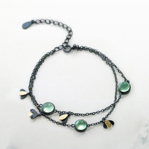 Flower bud original design National wind series flowing silk bracelet female sterling silver simple student Korean version of the best friend personality jewelry