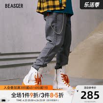 BEASTER Little Devils Face Skinny Jeans New National Tide Card Street Trend Fashion Casual Long Pants Man