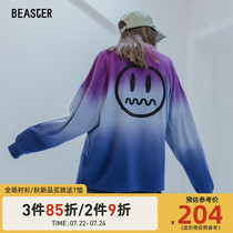 BEASTER little devil grimace couple fashion brand hip hop gradient color long sleeve T-shirt mens national tide T-shirt top ins
