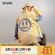 BEASTER little devil grimace couple fashion brand tie-dye gradient long-sleeved shirt loose trend shirt ins tide