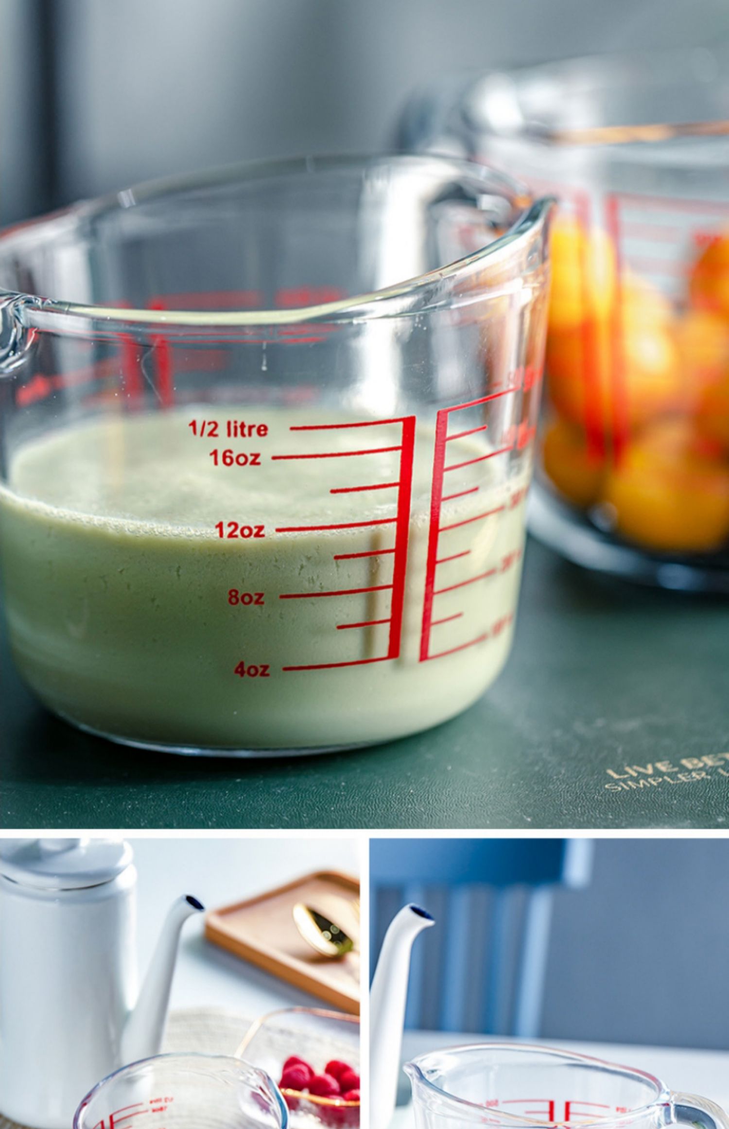 玻璃量杯厨房烘焙面粉带刻度杯加厚耐高温大容量500ml