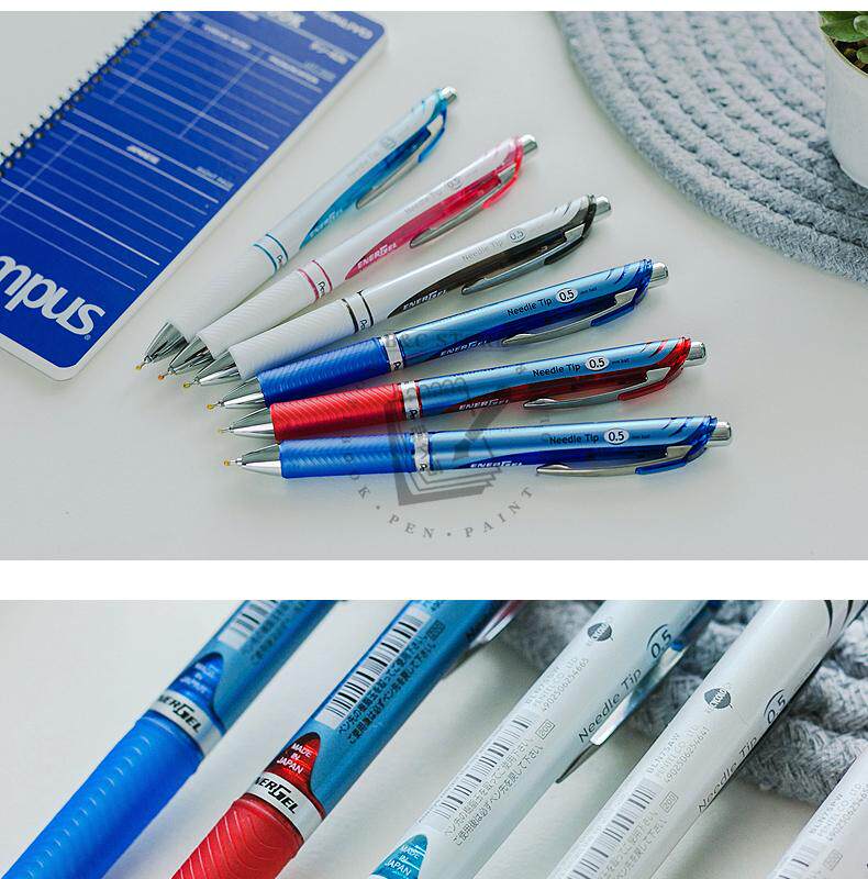 顺滑速干 日本进口派通按动中性笔0.