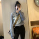 Sweater women 2020 new sweater thick hooded knitted loose outer wear short ladies tops printed sweater Sweater women 2020 new sweater thick hooded knitted loose outer wear short ladies tops printed sweater