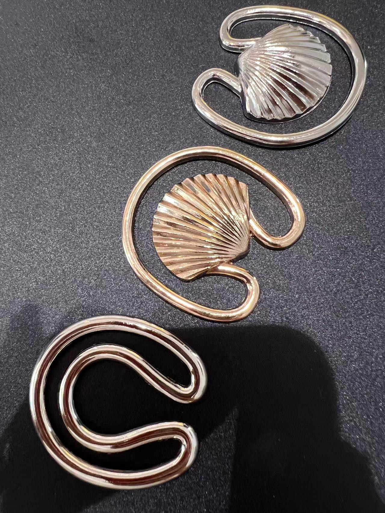 新款精品贝壳腰带扣大衣毛呢皮草羽绒服上衣外套装饰扣子详情1