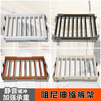 Wardrobe trouser rack Multi-function telescopic side-mounted trouser rack damping western pants storage top-mounted household cabinet underwear pumping rack