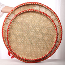 Handmade bamboo dustpan farmhouse household round hole bamboo sieve Bamboo Flat drying bamboo products fine woven rice sieve basket