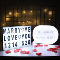 Creative Romantic LED sue white DIY handwritten letter message small light box net red bedroom suremarriage table white decorative props
