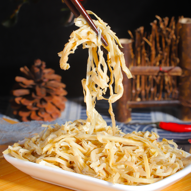 竹哈哈免泡发嫩笋丝福建竹笋干农家自制烤笋嫩笋非干货笋尖500g