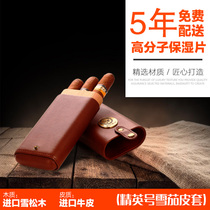 Bur Doug Elite Cigar Holster New Moisturizing Cedar Leather Cover Cedar Wood Protective Sheet