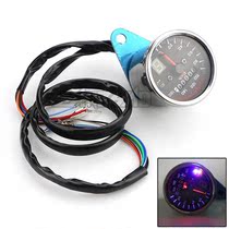 Motorcycle modified instrument assembly CG125 retro mechanical odometer meter LED light with gear odometer