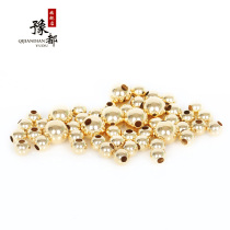 Yudu 14K gold beads round beads scattered beads diy bracelet necklace smooth gold beads with beads positioning beads do not fade