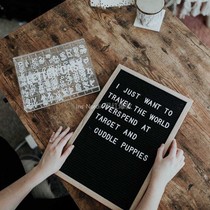 ins Nordic style diy wool felt Letter puzzle creative message board wooden frame picture frame baby photo ornaments