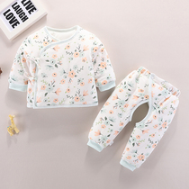Newborn baby clothes spring and autumn winter coat monk cotton padded jacket newborn cotton cotton padded cotton suit