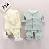 Baby warm clothes set Spring and Autumn Winter cotton thin cotton baby boy female split autumn clothes autumn trousers childrens underwear