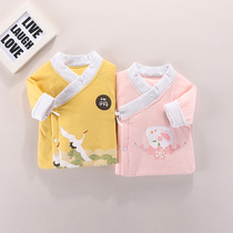 Newborn baby clothes Spring and Autumn Winter monk thin cotton cotton single piece newborn cotton 0-3 month treasure warm coat