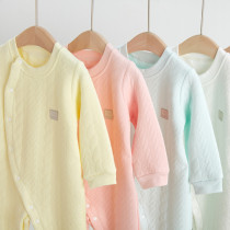 Newborn baby clothes spring and autumn winter warm Monk base cotton cotton cotton clothes male and female baby jumpsuit