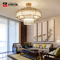 New Chinese crystal chandelier Modern living room lamp Hotel lobby club Bedroom lamp Classic Wrought iron restaurant lamp