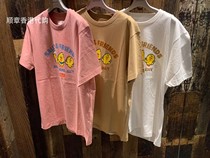 Chocolate X sally Sally Chicken Cartoon letter circle T-shirt 1199