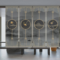 New Chinese roller blinds Bedroom entrance soft partition hanging office decoration screen Living room electric blackout curtains