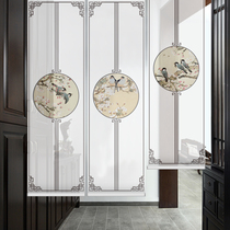 Office partition curtain Living room curtain decoration curtain hanging curtain Door curtain screen soft partition Rich new Chinese roll