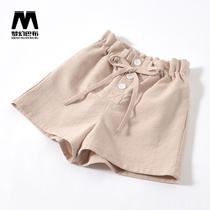 Girls shorts wear thin childrens summer clothes Western style light culottes Baby summer cotton breathable casual pants