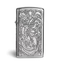 ZORRO pure silver slim narrow machine lightweight sterling silver kerosene lighter creative personality gift boyfriend customized engraving