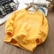 Childrens spring autumn Leisure loose long sleeve Weater cotton blouse boy necropolis