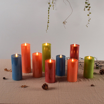led simulation candle electronic remote control smokeless color candle Christmas wedding birthday atmosphere landscaping ornaments