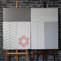 Nordic geometric fishbone line gray tile 300X600 kitchen bathroom balcony wall tile Matte non-slip floor tile