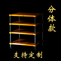 Tripod source hifi solid wood sound stand speaker power amplifier cabinet power amplifier cabinet bile machine equipment projector shock-proof shelf