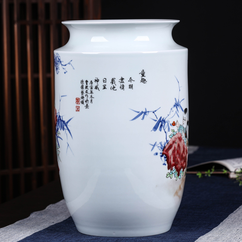 Offered home - cooked hand - made in blue and white porcelain vase pure manual youligong jingdezhen porcelain furnishing articles home sitting room adornment