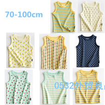Child Vest Mens Summer New Pint Pure Cotton Boy Sleeveless T-Shirt Artificial Male Baby Harnesses Thin Undershirt Sweatshirt
