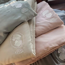 French 120 Tencel summer quilt four-piece retro Pearl summer ice silk thin quilt Silk Air conditioning quilt core