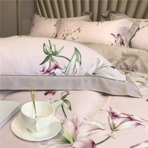 Austria imported 100 double-sided Tencel four-piece pastoral bedding premium summer bedding