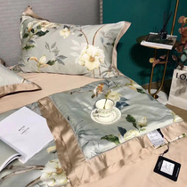 Austria high-end 80 double-sided tianse summer cool queted four-piece set 100% Ice Silk summer cooling wash air conditioning sheets