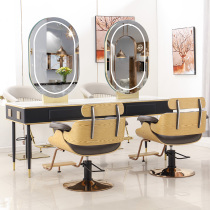 Hairdressing mirror table barber shop mirror hair salon dedicated floor mirror single-sided frame high-end custom hair cutting mirror