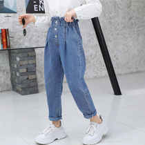 Girls' Jeans Spring and Autumn 2023 New Loose Children's Autumn Presley Pants