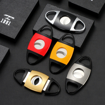 Cuban Cigar scissors Cigar scissors portable cigar knife stainless steel double-edged snow plus smoke knife pliers hole punch tool