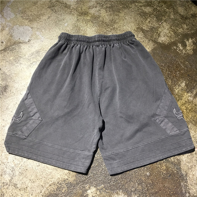 ຄຸນະພາບສູງ 19SS old washed drawstring high street casual shorts trendy embroidered retro basketball sweatpants for couples