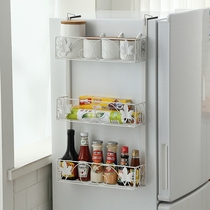 Side exterior side wall economic shelf rack refrigerator bottle hanger mobile sub refrigerator rack storage rack storage