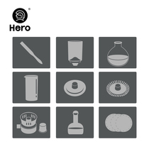 Hero Siphon Pot wick Upper pot Lower pot filter cloth filter Milk Bubble Machine Swivel Head Method Press Pot Glass Cup Wine Fine Lamp