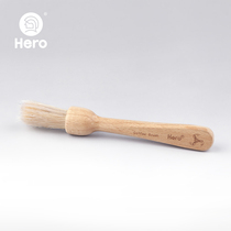 Hero cleaning brush wood coffee powder cleaning brush gourd handle