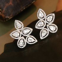 18K Platinum Diamond Earrings Pendant luxury group inlaid with diamond earrings customized